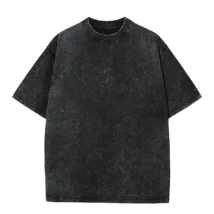 Men's Oversized Cotton T-Shirts Loose Fit Vintage Washed Tee Unisex Short Sleeve Casual Shirts Tops