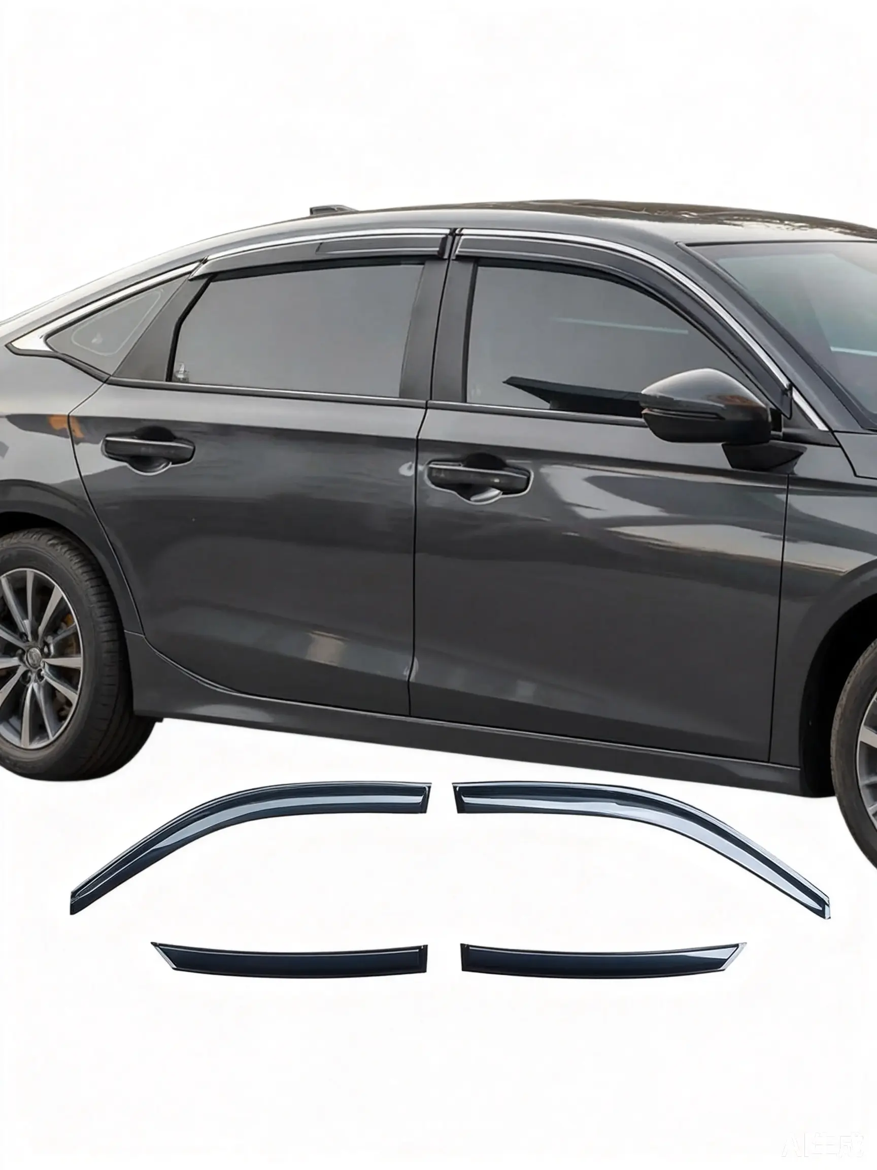 Side Window NINTE Deflectors & Visors for 2022-2026 Honda Civic Cars, Flush-Mount Rain Guards, Car Exterior Automotive Accessory Replacement