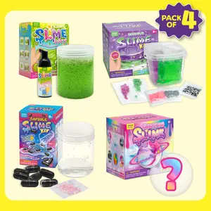 4pcs Mystery Fruit Slime Bundle - Kiwi & Grape Glitter Jelly, Magic Growth Mud Blind Box & Capsule Slime, Aesthetic Sensory Fidget Toys for Kids & Adults, Stress Relief Squishy, Perfect Easter Basket Stuffers & Party Favors
