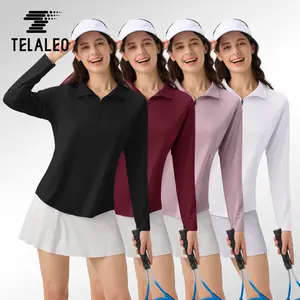 TELALEO 4 value pack Women’s 1/4 Zip High Neck Pullover – Long Sleeve Thermal Tops, Lightweight Athletic Layer for Running & Outdoor Sports