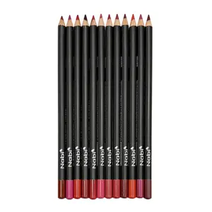 Nabi Lip Liner Pencil Set of 12 [Reds] - 7 inch Mixed Reds