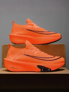 Couple Cushioned Running Shoes, Sporty Running Fashion, Trendy Breathable Mesh, Shock Absorption, Anti-Slip, Wear-Resistant, Outdoor Slow Run, Daily Commute