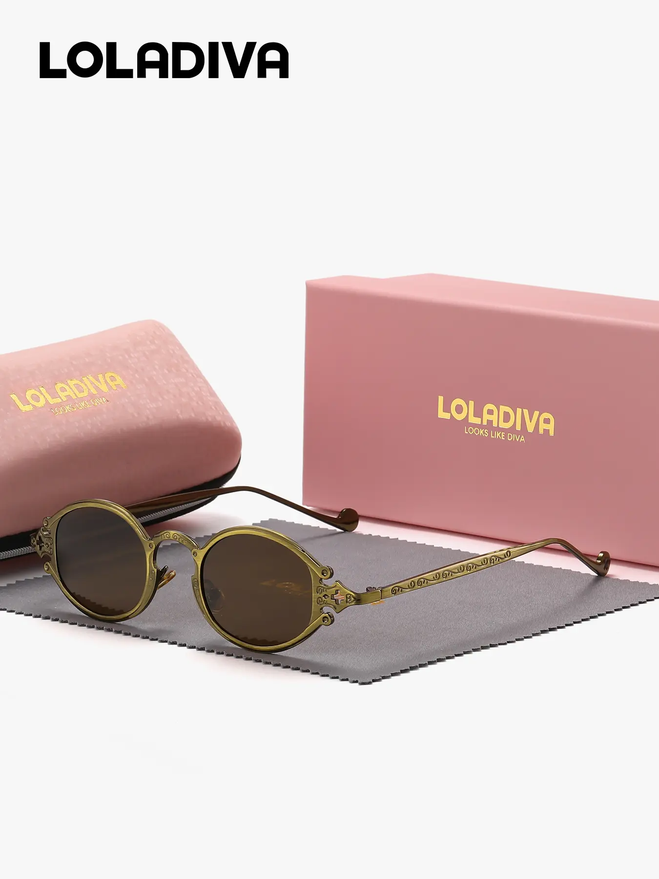 LolaDiva 1 Piece Unisex Oval Polarized Sunglasses for Driving Full Frame Uv400 Casual Stylish Glasses with a story, accompanying your reads Trendy Sunglasses
