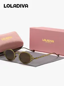 LolaDiva 1 Piece Unisex Oval Polarized Sunglasses for Driving Full Frame Uv400 Casual Stylish Glasses with a story, accompanying your reads Trendy Sunglasses