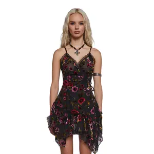 Florence Velvet Wrap Mini Dress