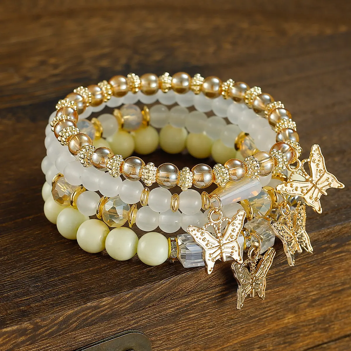 4pcs/Bohemian Bracelet Set，Women's Bracelet Bracelet，Bracelet combination，Suitable for fashionable men and women，Beaded Bracelet Jewelry,bracelet stack