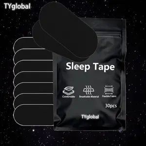Black Mouth Tape for Sleeping – 30 Gentle Adhesive Strips, One Month Supply for Better Nose Breathing & Snoring Reduction, Sleep Aid for Adults & Athletes