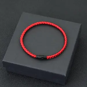 JEWELRY4U - Grade A Keel Rope Bracelet Men Femme Lucky Red Thread Braclet Attract Mirco Magentic Couple Braslet Wealth Prosperity Brazalete