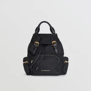 Pre-owned BURBERRY Black Parachute Canvas Rucksack, Small Size