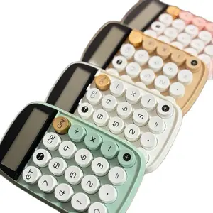 Chunky Mechanical Switch Calculator 10 Digits Large LCD Display Big Buttons Aesthetic Candy Color ABS Plastic Energy Saving Auto Off Feature