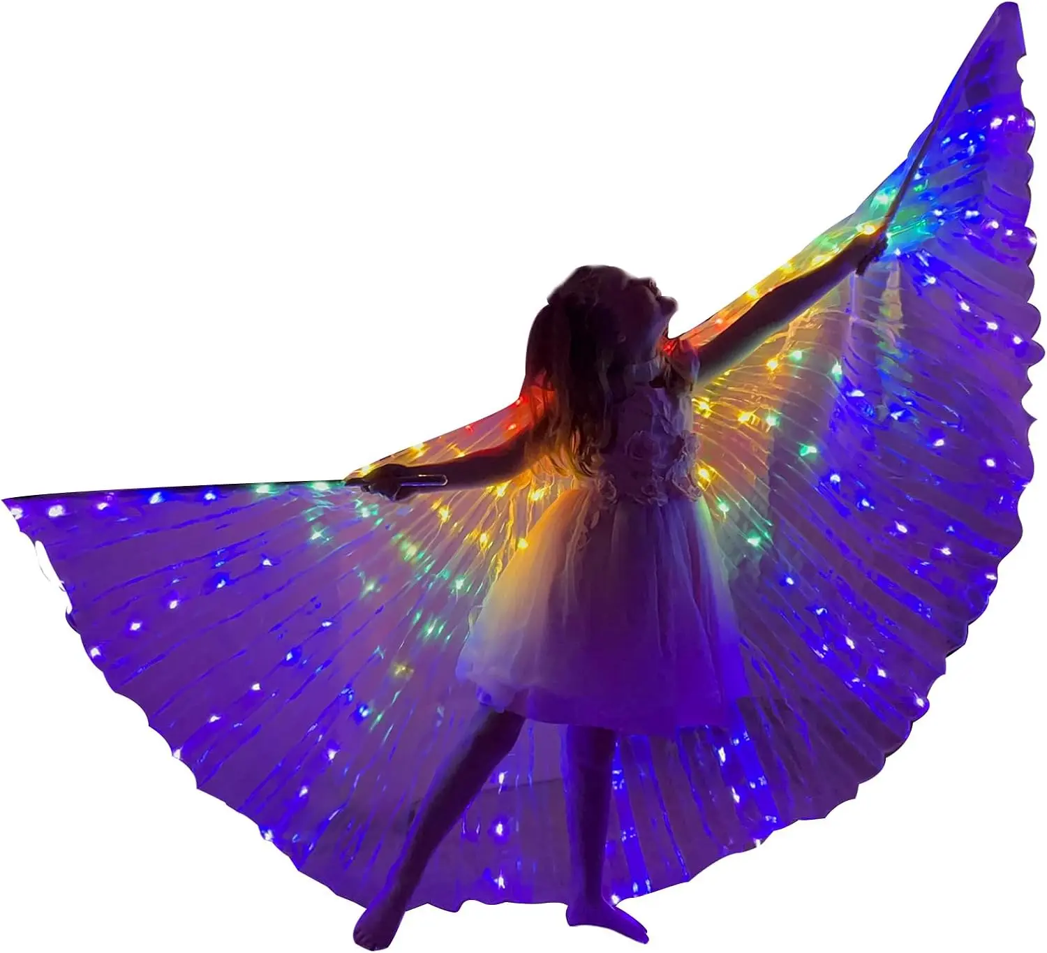 LED butterfly wings illuminate fairy wings, glowing butterfly costumes for Halloween, Christmas, and belly dancing