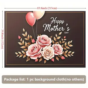 2D Flat, 1pc Floral Wall Tapestry Suitable for Mother's Day Decorations - Vibrant Flower Design Hanging for Living Room, Bedroom,, Party Backdrop - Install Wall-Mountable Decoration for & Events