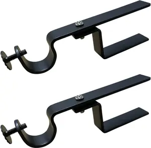 NoNo Bracket XL - No Drill Curtain Rod Bracket Attachment for XL Blinds (Black)