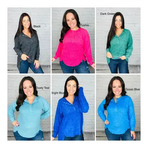 "Never Too Late" Brushed Melange Oversized Sweater - Reg/Plus (Multiple Colors)