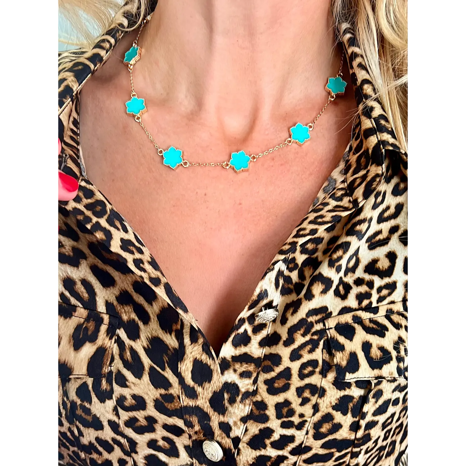 Magnolia Turquoise Eternity Necklace Magnolia Turquoise Eternity Necklace