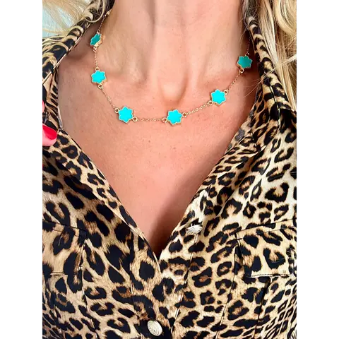 Magnolia Turquoise Eternity Necklace