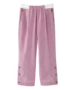 Women's Self Dressing Easy Zip Linen Capris