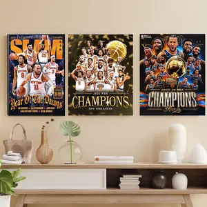 Set Of 3 Champions NEW YORK KNICKS 2026 Basketball Wall Art Poster HD Print Unframed Aesthetic Room Home House Modern Wall Decor Trendy Gift.