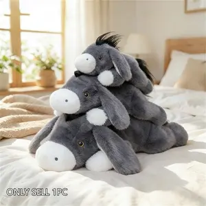 Lying-down donkey plush toy, Stuffed Animal Gifts, home decor, birthday gift, Mother's Day gift, party gift.