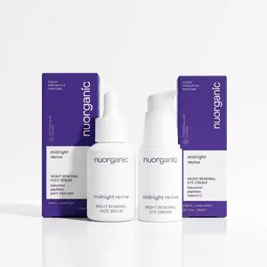nuorganic Midnight Revive Bakuchiol Bundle, Bakuchiol Serum For Exfoliation and Sensitive Skin, Skin Renewal, Alternative to Retinol, Includes Aloe, Hyaluronic Acid Bakuchiol & bakuchiol Eye Cream for Dark Circles and Puffy Under Eyes. tiktokshopspringglo