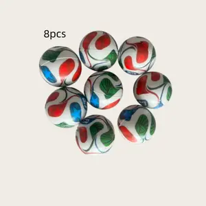 8pcs Mixed Color Football World Cup Bounce Ball Memorabilia, Soccer Ball, 6.3cm Elastic Balls, 2026 Usa Canada Mexico Edition
