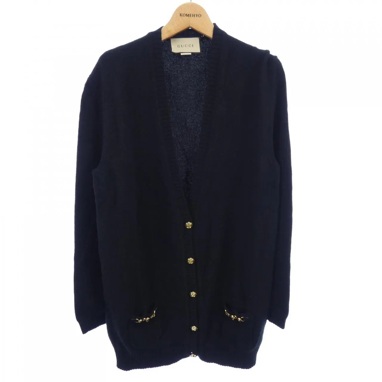 Pre-owned GUCCI Cashmere Small Leather Goods Cardigan