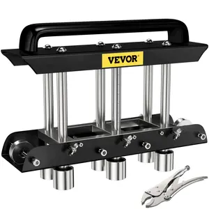VEVOR Three-Station Edge Roller, Large Radius, 0-90° Bending Angle Sheet Metal Brake, Quickly Adjusts for Making 0.63\"-5.7\" Bends in 30-19 Gauge Steel, for Clean Crisp Bends in Metal Roofing Materia