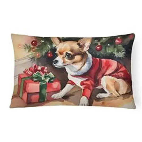 3 x 16 x 12 in. Chihuahua Cozy Christmas Throw Pillow
