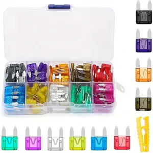 120Pcs Boxed Small Auto Insert Fuse Aluminum/Zinc Auto Fuse 2A-35A Kit - Compact Nylon and Aluminum Auto Safety Fuses for Vehicle Protection, Auto Fuse Kit