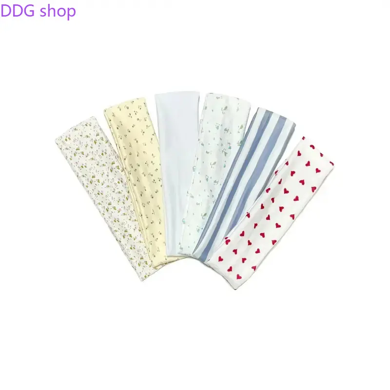 Women's 6pcs Fashion Floral Print Sports Headbands - Elastic, Non-Slip Soft Fabric, All-Day Wearable, Trendy Hair Accessories, Perfect for Daily Outings & Back to School Gifts, Headband