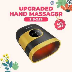 [Plus Model] CINCOM New Hand Massager, Cordless Finger Soother with Gentle Warmth, Customizable Comfort Settings, Easy-to-Read Display, Rechargeable, Perfect for Relaxation, Ideal Gift for Loved Ones