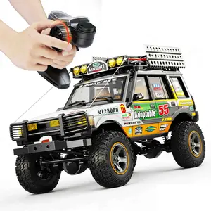 1:18 High Speed RC Car 2.4GHZ High-Torque 4WD All-Terrain Off-Road Racer with Premium Suspension Shock Absorber, Multi-Function Lighting, 2-Speed Transmission, Dual Lithium-Ion Batteries Toy for Boys & Girls Ages 6+  monster truck cool light