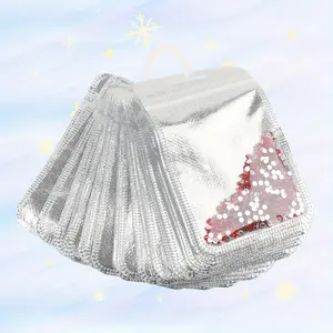 DIY Diamond Art Painting Beads Storage Bag, 50pcs/set Plastic Transparent Ziplock Bag, Zipper Bag, Drills Glued Stone Storage Sealing Bag, Craft Supplies