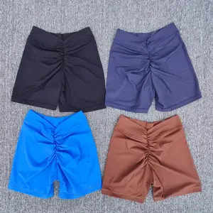 Deep V High-Waist Yoga Shorts