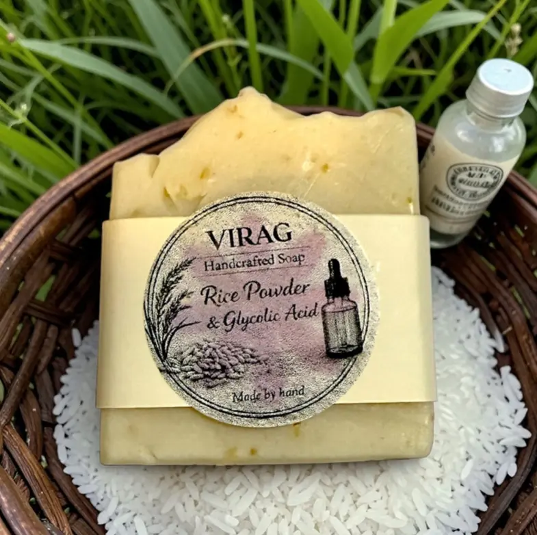 Rice and Glycolic Acid Handcrafted Soap