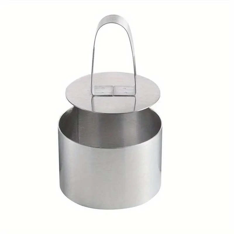 1pc, Stainless Steel Mousse Ring Cake Mould Cheesecake Pudding Mould Biscuit Mould Baking Tools Bakeware, simple and easy to operate
