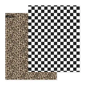 Checker & Leopard | Scrapbook Paper