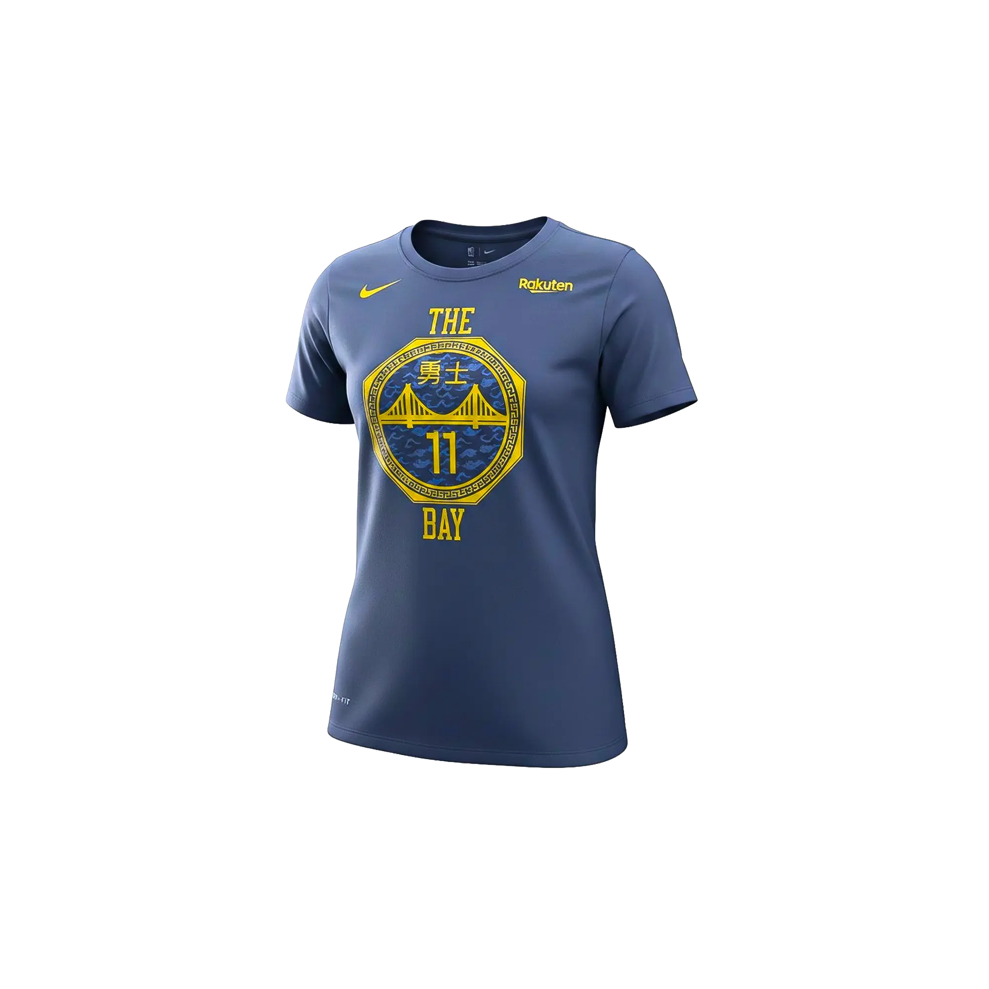 NBA GSW "The Bay" Name & Number Thompson T-shirt WMNS "Blue/Gray" AH1328 474
