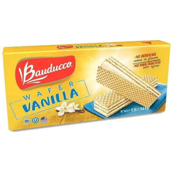 Bauducco Vanilla Wafer Biscuit Cookie - Ambient Dessert Biscuit Cookie Snack, 5 oz, Suitable for All Ages