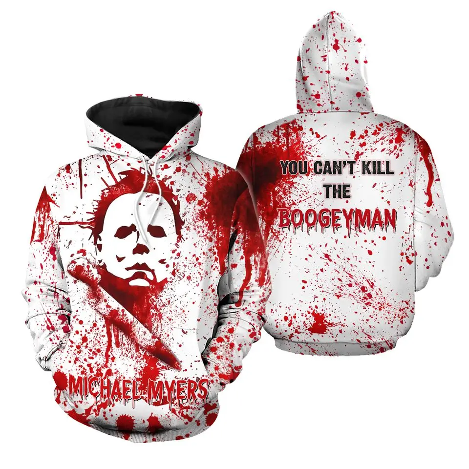 Michael Myers 3D Hoodie - "You Can't Kill The Boogeyman" Unisex Horror Fashion Activewear