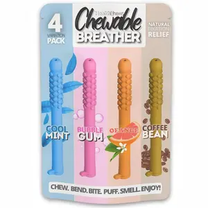 4/8 pieces Essential Oil Breather Respirator Breathable Chew Stick Silicone With Essential Oil