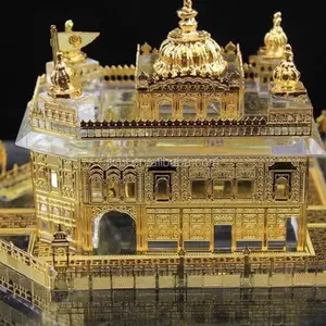 Golden Temple Amritsar - 24k Gold Plated Home Decoration - Available in 3 Sizes - Ornaments for Gifting Religious Supplies