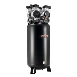 Fathersdaygift VEVOR 60 Gallons Heavy-Duty Air Compressor, 4HP 10SCFM at 90PSI Air Compressors with Max 125PSI Pressure, Oil-Free Compressor Tank for Industrial Manufacturing, Large Workshops (230V 60Hz, No-Plug)dealsforyoudays