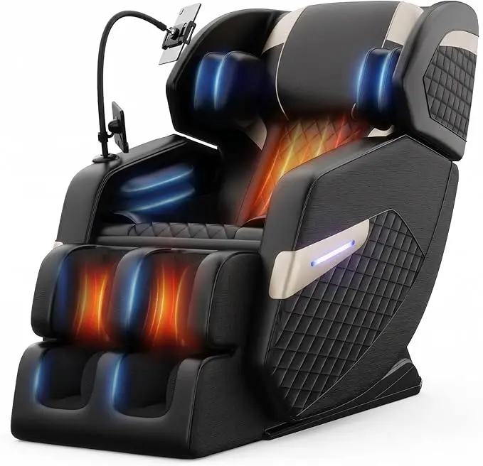 Massage Chair Full Body, Zero Gravity Recliner Massage Chair with Back Heat, 8 Fixed Rollers, Foot Massage, Airbags, Smart Screen for Home and Office ﻿