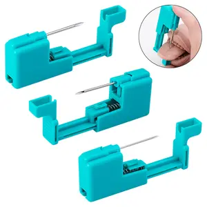 Disposable cyan stainless steel piercing gun body piercing jewelry umbilical ring eyebrow nail lip stud ear stud piercing