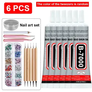 Multi‑purpose B‑7000 Adhesive 15ML, 1/3/6 pieces craft making kit. The combination can better complete your handmade projects. Suitable for DIY crafts, jewelry making, mobile phone screen repair and bonding, diamond painting decoration, holiday supplies