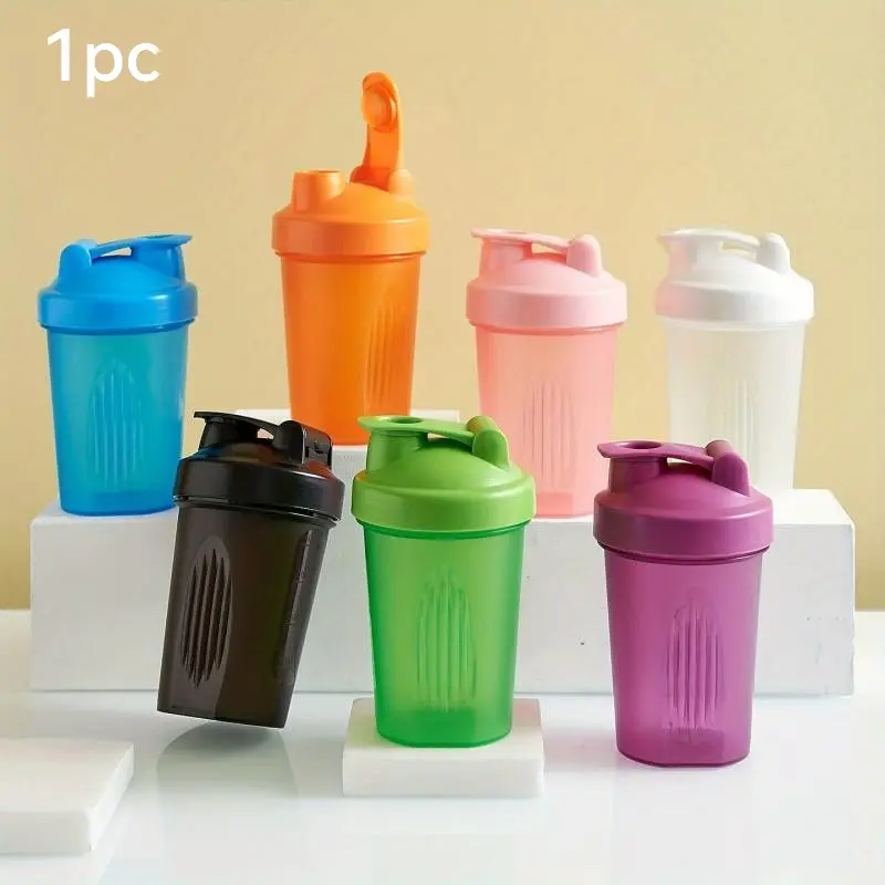 Portable Protein Powder Mixing Cup, 400Ml Smoothie Cup, Sports Water Bottle, Protein Shaker Bottle, Protein Bottles Shakers - Material: PP Cup Body + 304 Stainless Steel Mixing Ball, Available in 7 Colors, Perfect for Gym and Outdoor Fitness Enthusiasts