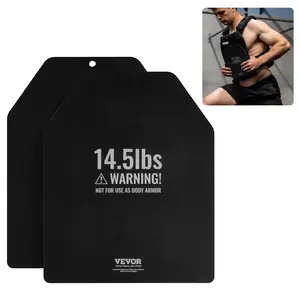 VEVOR Weight Vest Plates,  14.5 LB Pairs, Premium Steel Weighted plates, Contoured Ergonomic Fit – WODs, Additional Weight for Weight Vests, for Strength Training, Running, Fitness, Heavy Workouts