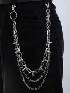 1Piece Hip-Hop Punk Style Chain Belt, Ethnic Pattern Accessory, Perfect for Jeans & Workwear, All-Season Fashion, Couples', Music Festival/party