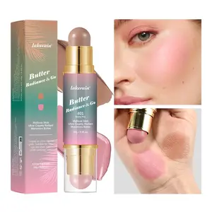 Butter Contour Stick, Multifunctional Makeup Stick, Dual-Head Sculpting Highlighter, Blush Stick, Glossy Butter Balm